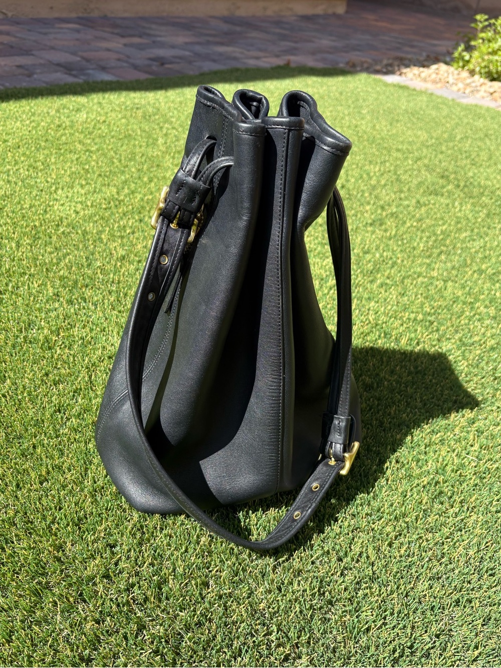 Coach 2000 Vintage Legacy Drawstring Bucket Bag
